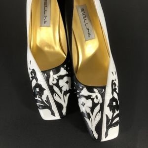 Bellini Contrasting Black & White Heels Size 9.5 M
